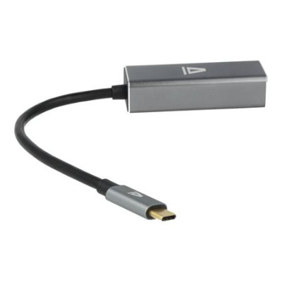 Adapter, USB-C 3.0/Ethernet, AVAX "AD604", fekete-alumínium