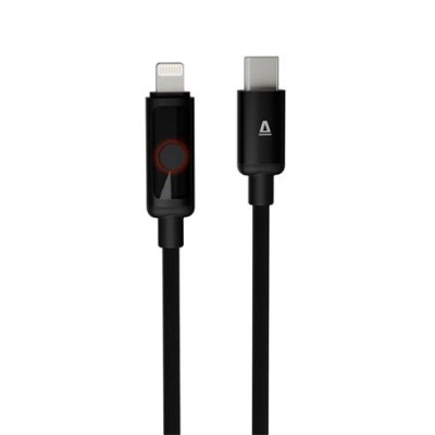 Töltőkábel, USB-C - lightning (Apple), 27W, 1 m, AVAX "CB651 Pulsey", szürke