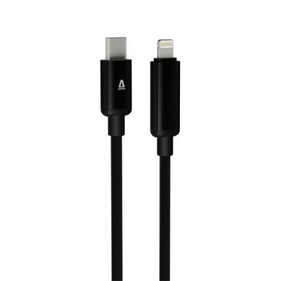 Töltőkábel, USB-C - lightning (Apple), 27W, 1 m, AVAX "CB651 Pulsey", szürke