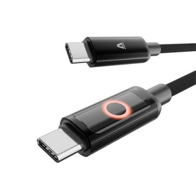 Töltőkábel, USB-C - USB-C, 60W, 1 m, AVAX "CB654 Pulsey", szürke Töltőkábel, USB-C - USB-C, 60W, 1 m, AVAX "CB654 Pulsey", szürke