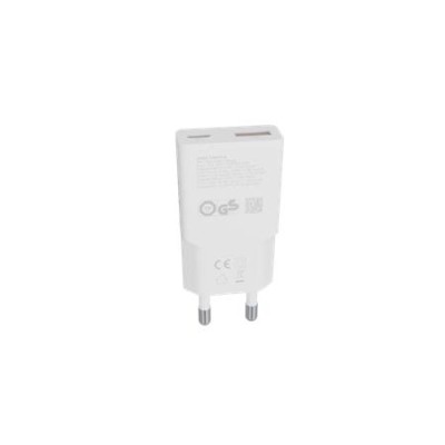 Hálózati töltő, GaN, USB-A + USB-C, AVAX "CH641W Nano Slim", fehér