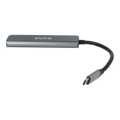 USB-C elosztó-HUB, HDMI+USB-C+2xUSB 3.0, PD, AVAX "HB611 Connect+", fekete USB-C elosztó-HUB, HDMI+USB-C+2xUSB 3.0, PD, AVAX "HB611 Connect+", fekete