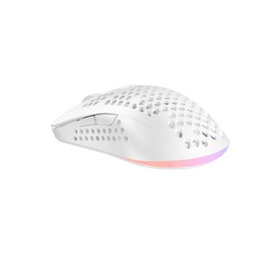 Egér, vezetékes, gaming, RGB, AVAX "LW01", fehér