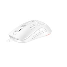 Egér, vezetékes, gaming, RGB, AVAX "LW01", fehér