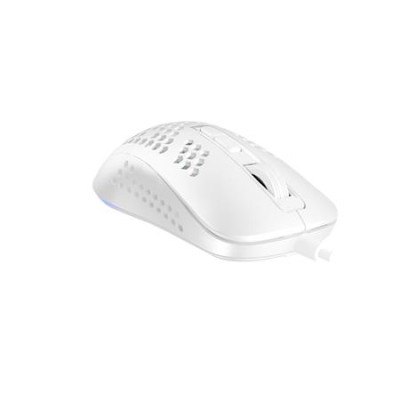 Egér, vezetékes, gaming, RGB, AVAX "LW01", fehér