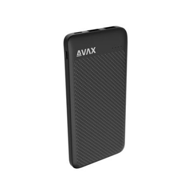 Power bank, 10.000mAh, 20W, AVAX "PB120", fekete Power bank, 10.000mAh, 20W, AVAX "PB120", fekete