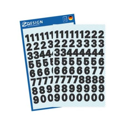 Matrica, számok, 0-9, AVERY ZWECKFORM, fekete, 120 matrica/csomag