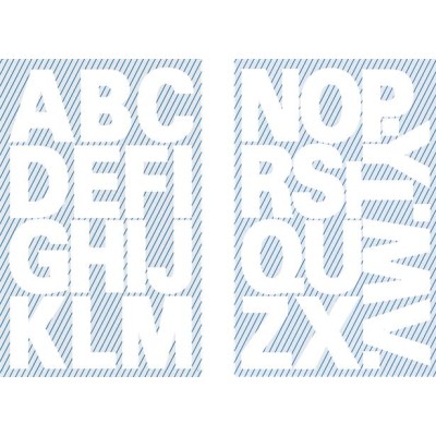 Matrica, betűk, A-Z, AVERY ZWECKFORM, fehér, 28 matrica/csomag