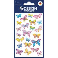 Matrica, papír, 3 ív, 76x120 mm, AVERY ZWECKFORM, "Z-Design No.4390", pillangók