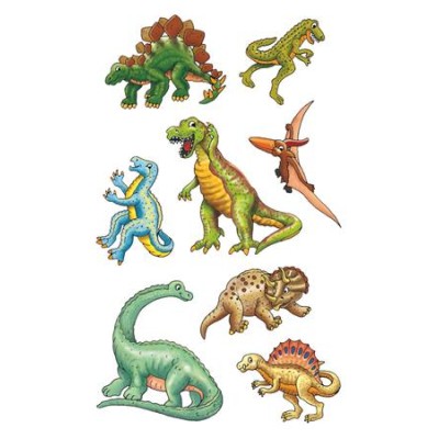 Matrica, papír, 3 ív, 76x120 mm, AVERY ZWECKFORM, "Z-Design No.53145", dinoszauruszok