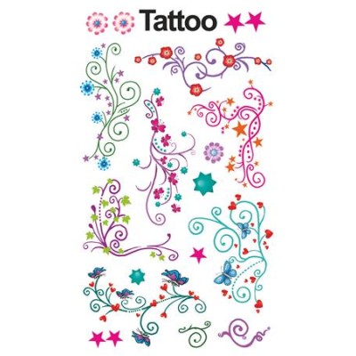 Matrica, tetoválás, 1 ív, 76x120 mm, AVERY ZWECKFORM, "Z-Design No.56749", ornamentika