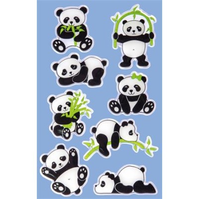 Matrica, műanyag, 1 ív, 76x120 mm, AVERY ZWECKFORM, "Z-Design No.57297", panda