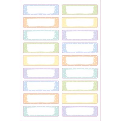 Ruhacímke, műanyag, iskolai, 45x13 mm, kézzel írható, AVERY ZWECKFORM, pasztell, 36 címke/csomag Ruhacímke, műanyag, iskolai, 45x13 mm, kézzel írható, AVERY ZWECKFORM, pasztell, 36 címke/csomag