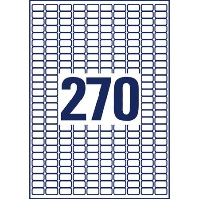 Etikett, 17,8x10 mm, poliészter, AVERY ZWECKFORM, átlátszó, 6750 etikett/csomag