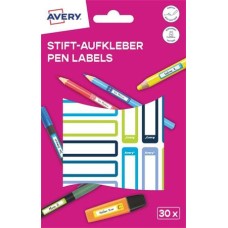 Etikett, tollcímke, 50x10 mm, kézzel írható, AVERY ZWECKFORM, kék-zöld, 30 etikett/csomag