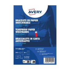 Karszalag, szakadásbiztos, 265x19 mm, AVERY ZWECKFORM "Tyvek", piros