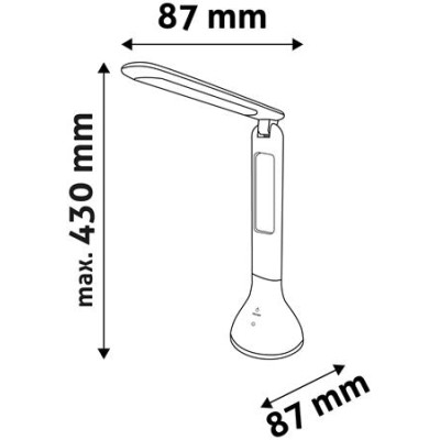 Asztali lámpa, LED, 4W, AVIDE "Calendar", fekete