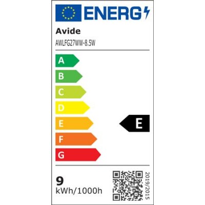 LED izzó, filament, E27, gömb, A60, 8,5W, 1055lm, 2700K, AVIDE