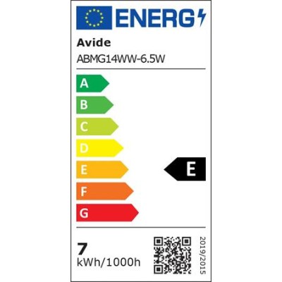 LED izzó, E14, kisgömb, G45, 6,5W, 806lm, 3000K, AVIDE