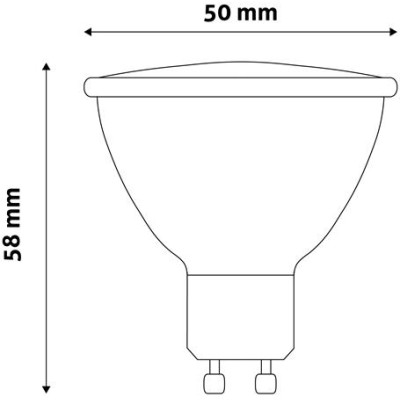 LED izzó, GU10 spot, 4W, 345lm, 6400K, AVIDE
