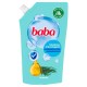 Folyékony szappan utántöltő, antibakteriális összetevővel,  0,5 l, BABA, eukaliptusz