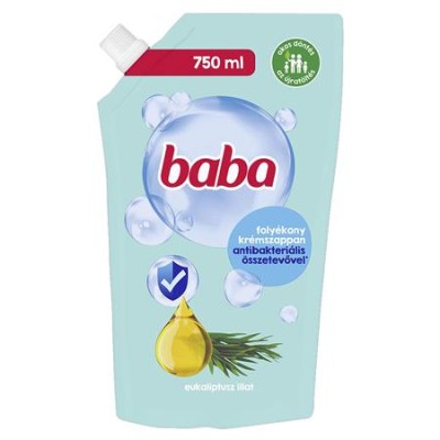 Folyékony szappan utántöltő, 750 ml, BABA, eukaliptusz