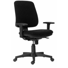 Irodai forgószék, szövetborítás, karfás, fekete lábkereszt, "Athea", fekete