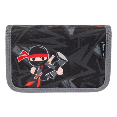 Tolltartó, klapnis, cipzáras, BELMIL "Ninja", fekete, nindzsa