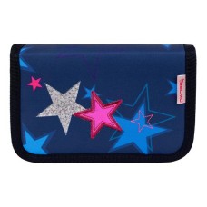 Tolltartó, klapnis, cipzáras, BELMIL "Sparkling Star", kék, csillagok