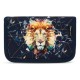 Tolltartó, klapnis, cipzáras, BELMIL "Lion", fekete, oroszlán