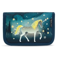 Tolltartó, klapnis, cipzáras, BELMIL "Sparkling Unicorn", kék, unikornis