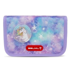 Tolltartó, klapnis, cipzáras, BELMIL "Diamond Unicorn", lila, unikornis