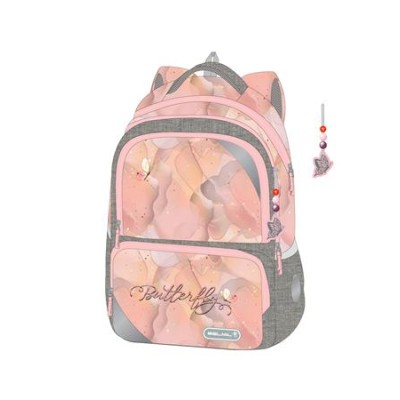 Iskolatáska, cipzáras, BELMIL "Maxi Packspecial T-Shinning Butterfly", pillangó