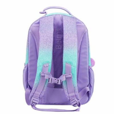 Iskolatáska, cipzáras, laptoptartóval, BELMIL "Companion Serenity", lila, pillangó