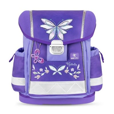 Iskolatáska, fémcsat, BELMIL "Classy Starlight Wings", csillagfény szárnyak