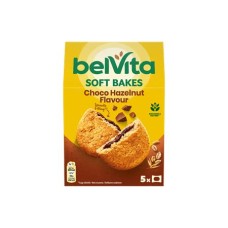 Keksz, 5x50 g, BELVITA "Jó reggelt! Softy" mogyorós ízű kakaós töltelékkel