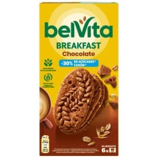 Keksz, 6x50 g, BELVITA "Jó reggelt", kakaós, csökkentett cukortartalommal