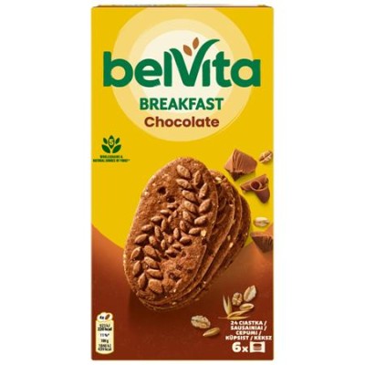 Keksz, 6x50 g, BELVITA "Jó reggelt", kakaós