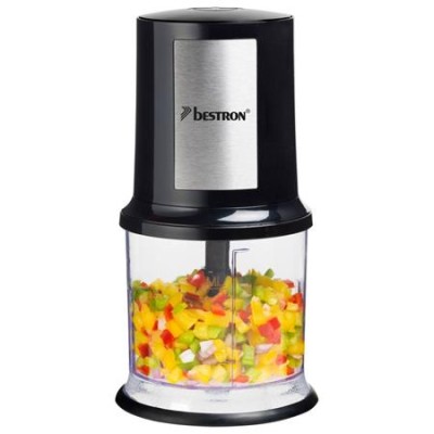 Ételaprító, 500 ml, BESTRON "AKC200", fekete-inox