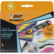 Dekormarker készlet, 1,5 - 2,3 mm, BIC "Paint marker", 8 különböző élénk szín