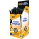 Golyóstoll, 0,32 mm, kupakos, BIC "Cristal Original", fekete