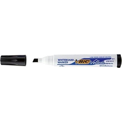 Flipchart- és táblamarker, 1,1-5,6 mm, vágott, BIC "Velleda ecolutions", fekete