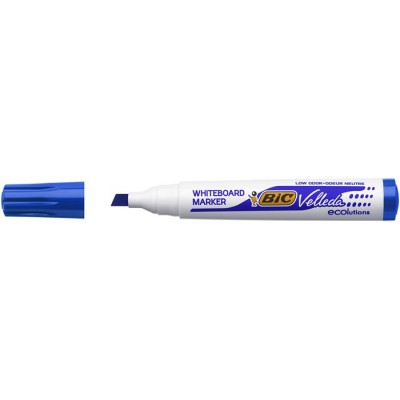 Flipchart- és táblamarker, 1,1-5,6 mm, vágott, BIC "Velleda ecolutions", kék