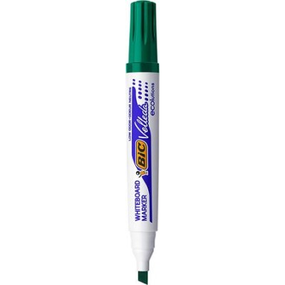 Flipchart- és táblamarker, 1,1-5,6 mm, vágott, BIC "Velleda ecolutions", zöld