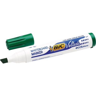 Flipchart- és táblamarker, 1,1-5,6 mm, vágott, BIC "Velleda ecolutions", zöld