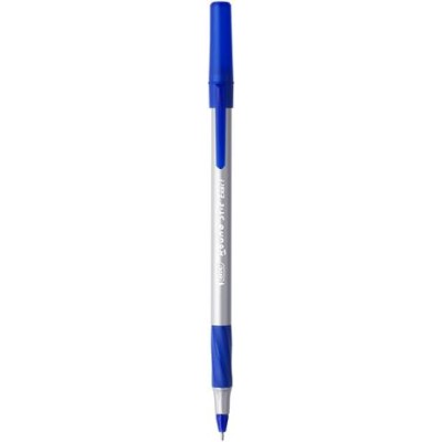 Golyóstoll, 0,28 mm, kupakos, BIC "Round Stic Exact", kék
