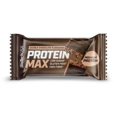 Fehérjeszelet, gluténmentes, 45g, BIOTECH USA "Protein Max", dupla csokoládé
