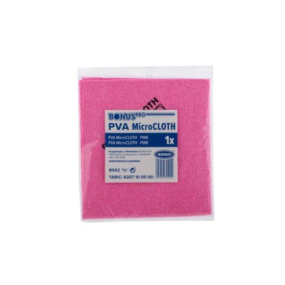 Törlőkendő, mikroszálas, univerzális, 40x34 cm, BONUS "PVA MicroCLOTH", pink