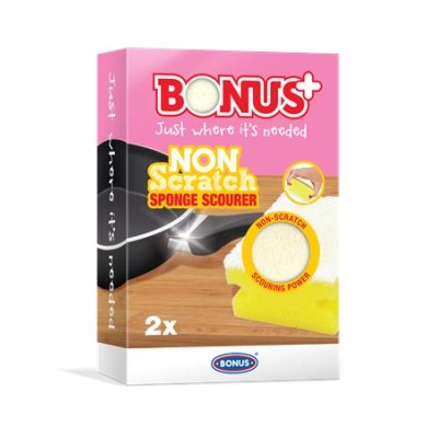 Mosogatószivacs, karcmentes, 2 db BONUS