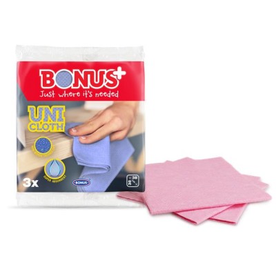 Törlőkendő, univerzális, perforált, 3 db BONUS "Uni Cloth"
